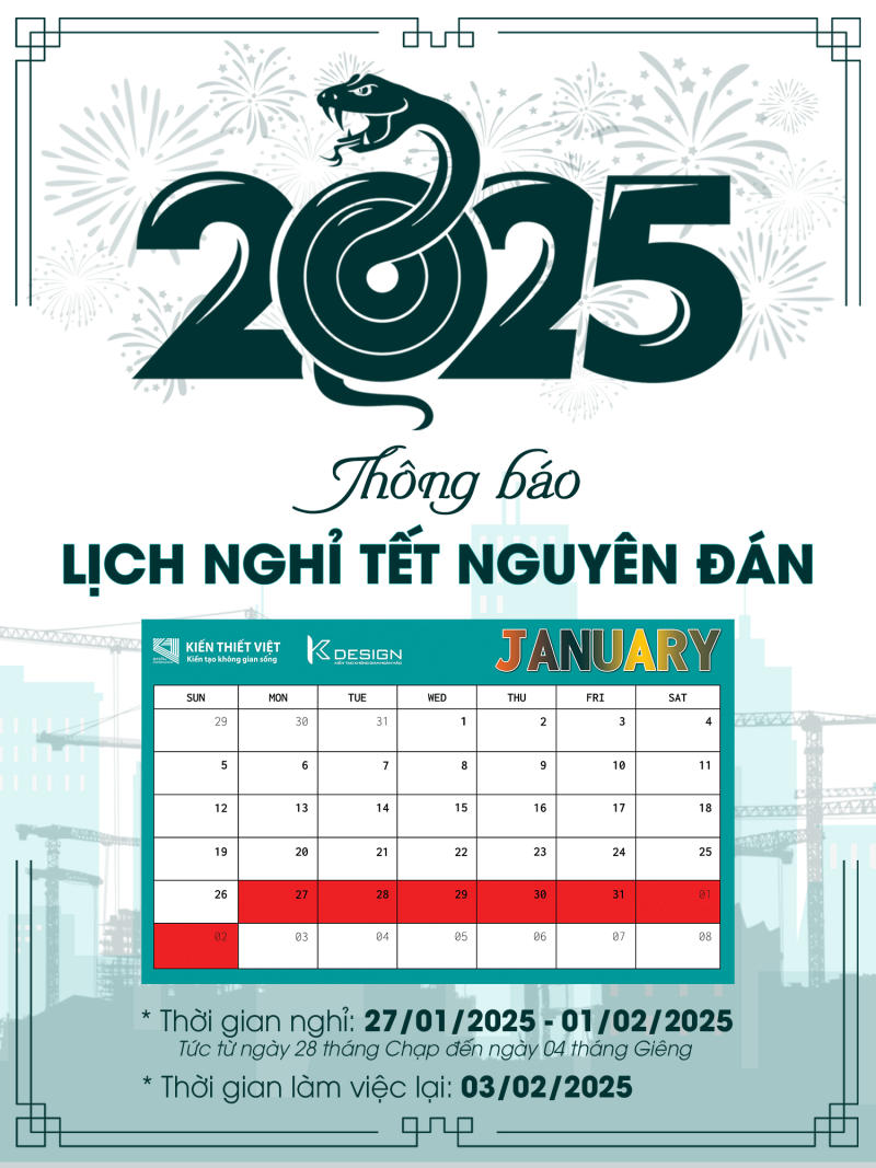 lịch nghỉ tết nguyên đán 2025