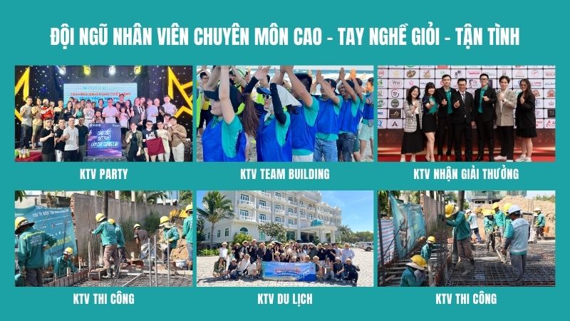 Đội ngũ nhân viên công ty xây dựng Kiến Thiết Việt