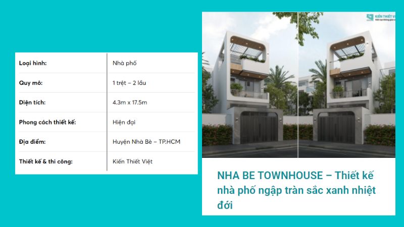 xây dựng nhà phố tại nhà bè hcm