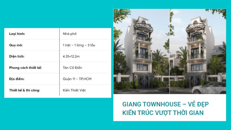Dự án xây dựng nhà phố tại quận 11