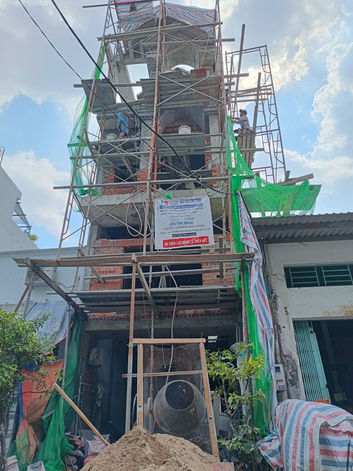 hình ảnh thực tế thi công xây nhà phố