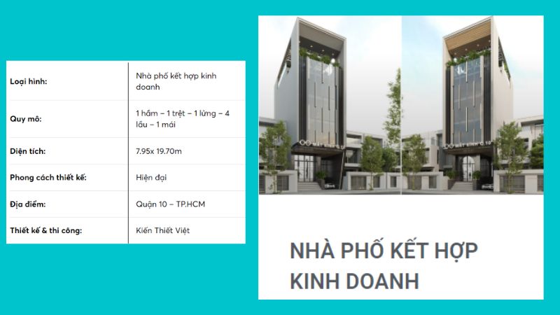 xây dựng nhà phố kết hợp kinh doanh quận 10